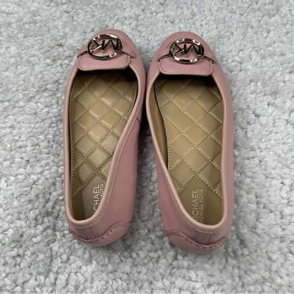 Michael Kors Lillie Moc Pink Leather Ballet Flats - Picture 3 of 8